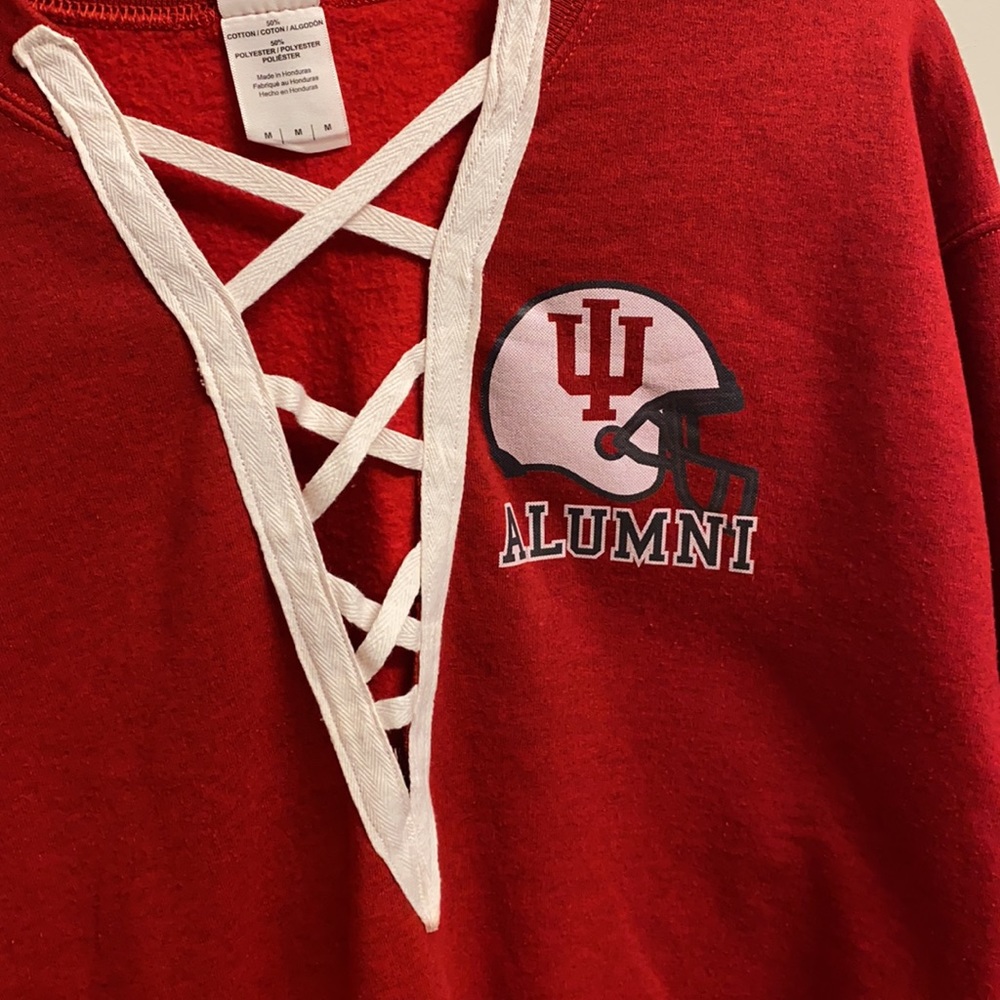 Indiana University Alumni sweatshirt.